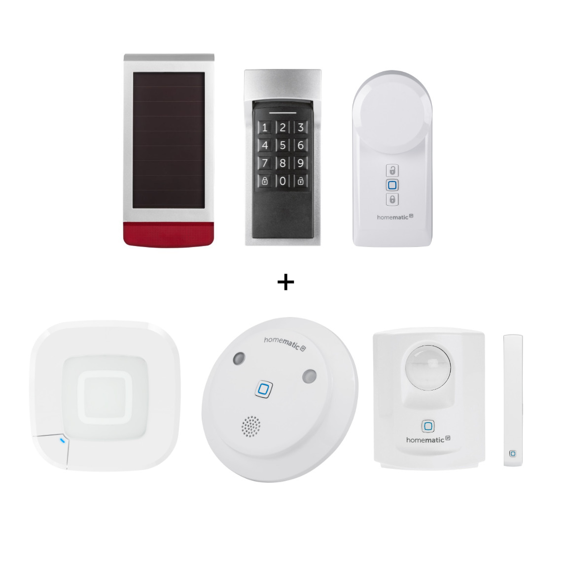 Homematic IP Starter Set Alarm + Alarmsirene Außen + Keypad + Türschlossantrieb - mit Access Point 2