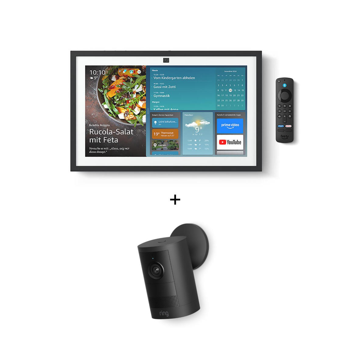 Amazon Echo Show 15 (2024) - mit Fernbedienung - Weiß