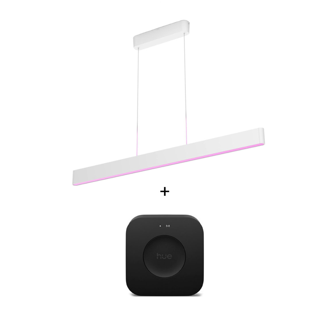 Philips Hue White & Color Ambiance Ensis Pendelleuchte 5500lm - Weiß + Bridge Pro (+GRATIS Hombli Lichterkette)