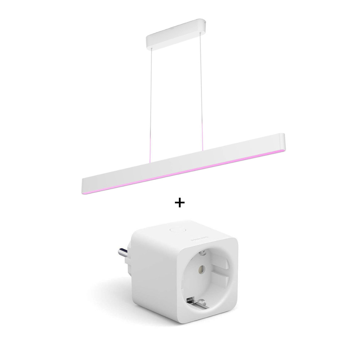 Philips Hue White & Color Ambiance Ensis Pendelleuchte 5500lm - Weiß + Steckdose