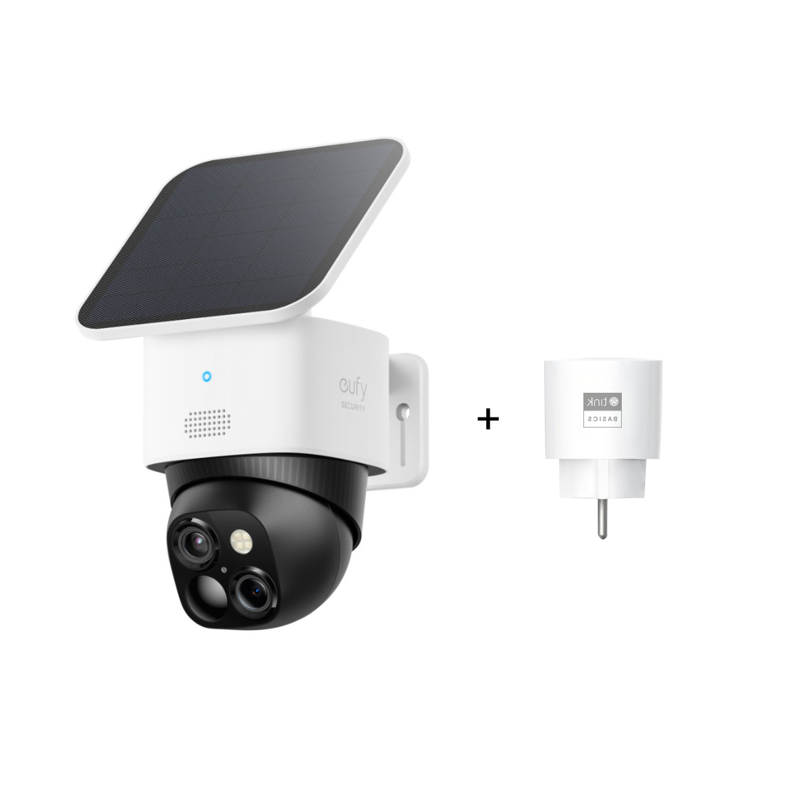 eufy SoloCam S340 - Dual Kamera Schwenk & Neige Outdoor Kamera + tink Basics Smart Plug - Matter