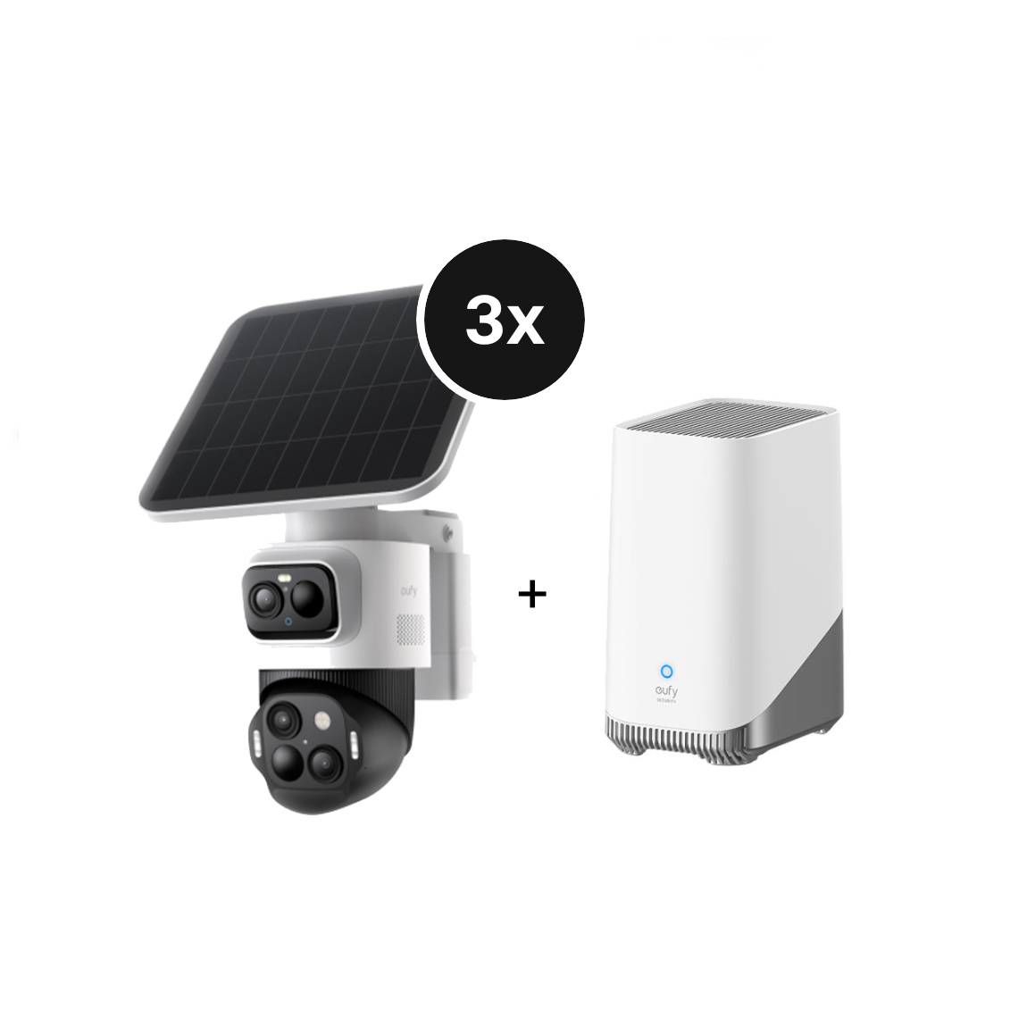 eufyCam S4 Starter-Set 3+1 - 3er-Kameraset mit HomeBase 3