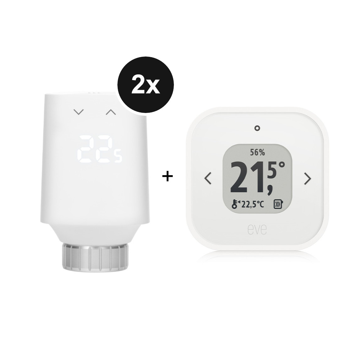 Eve Thermo Raumkomfort-Set - mit 2 Thermo Matter (5. Gen.) + Thermo Control Matter