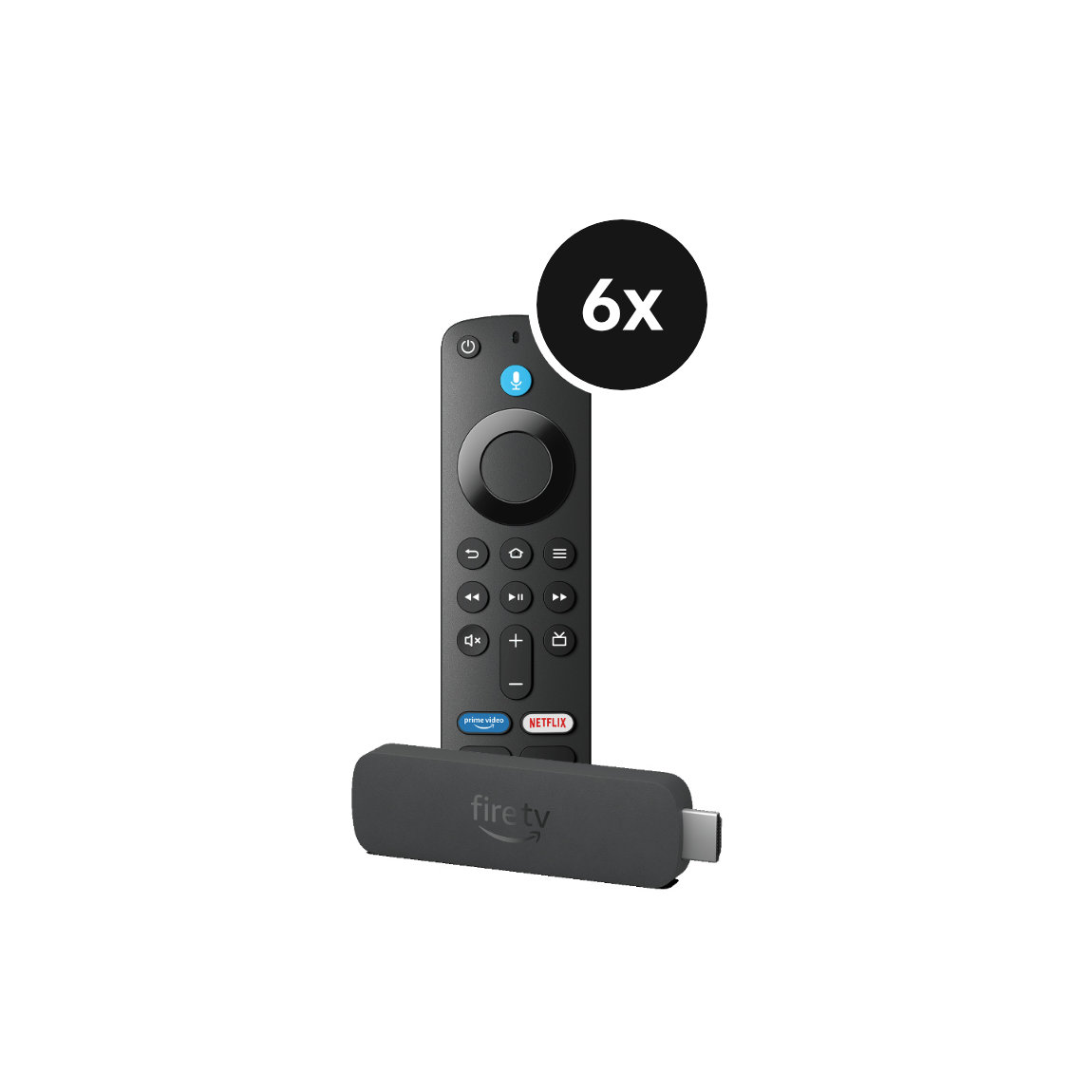 Amazon Fire TV Stick 4K Plus - Neueste Generation - Wi-Fi 6 und Alexa - 6er-Set