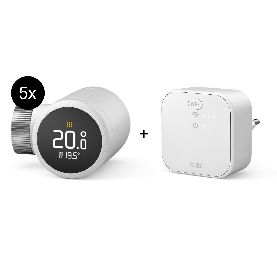 tado° X Starter Kit Smartes Heizkörper-Thermostat - 4er-Set + Bridge