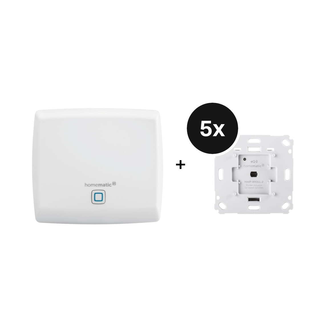 Homematic IP Starter Set mit 5 Rollladenaktoren für Markenschalter - Markisensteuerung