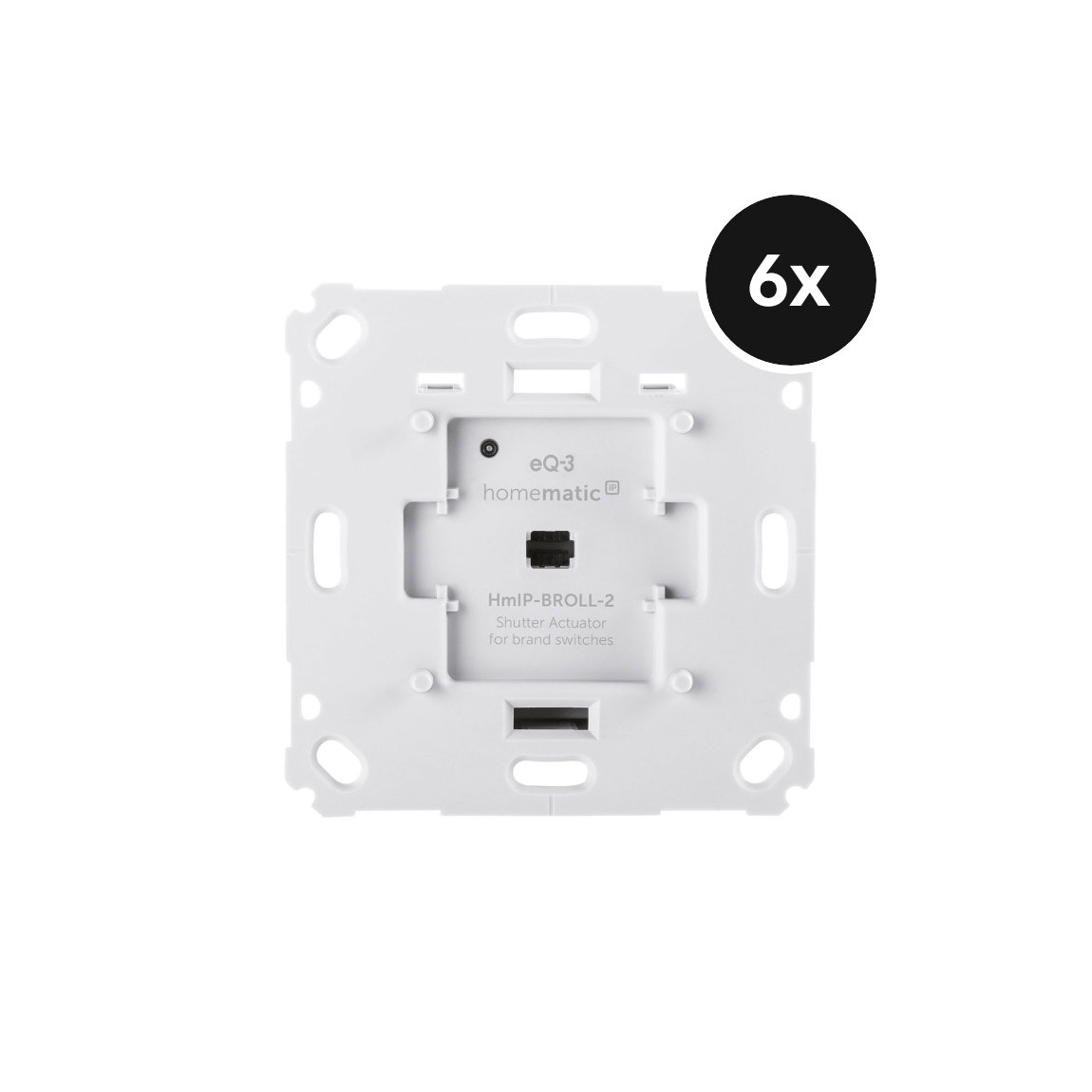 Homematic IP Rollladenaktor für Markenschalter 6er-Set - Markisensteuerung (+GRATIS Hombli Lichterkette)