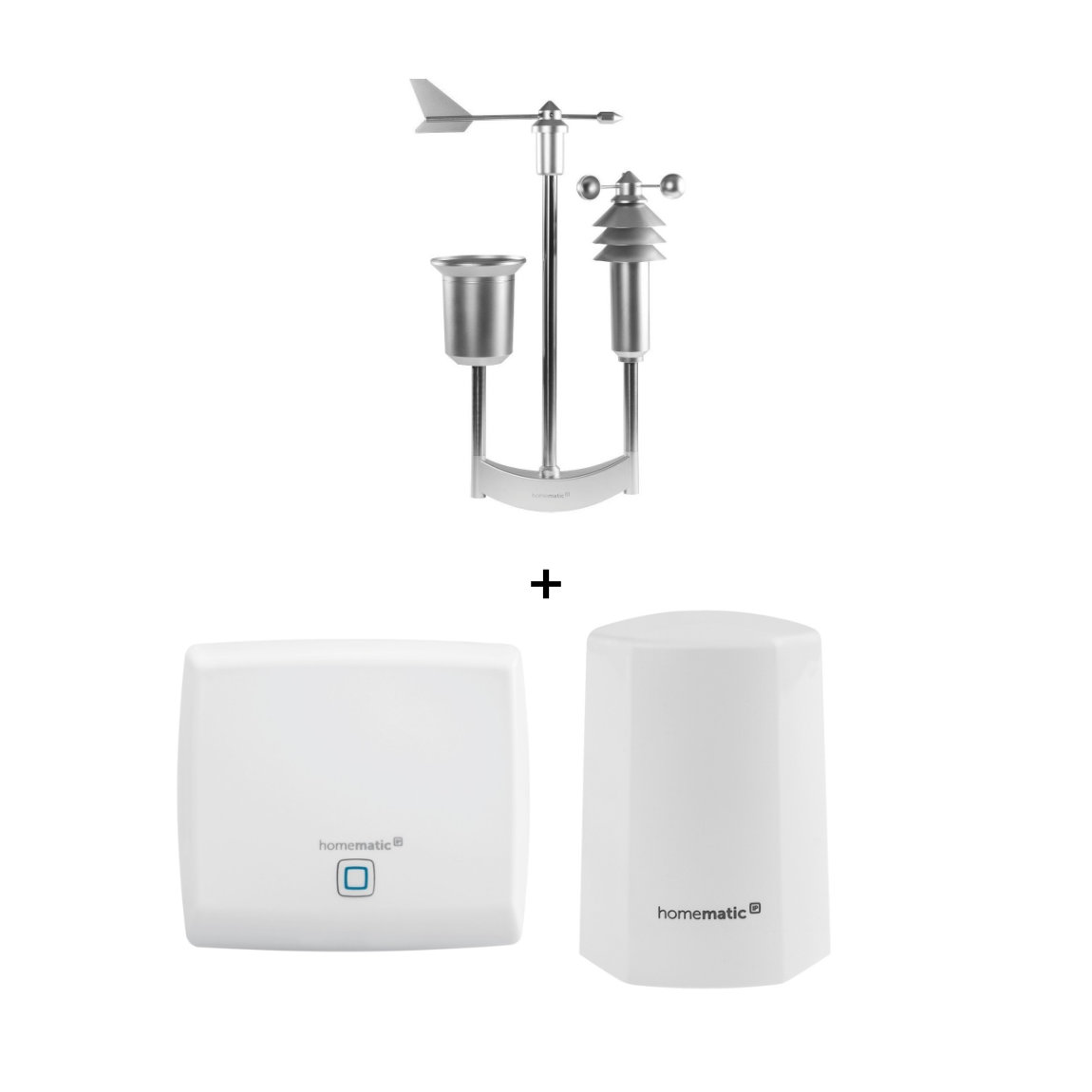 Homematic IP Starter Set Wetterstation mit Wettersensor - Pro und Temperatur- und Luftfeuchtigkeitssensor - außen