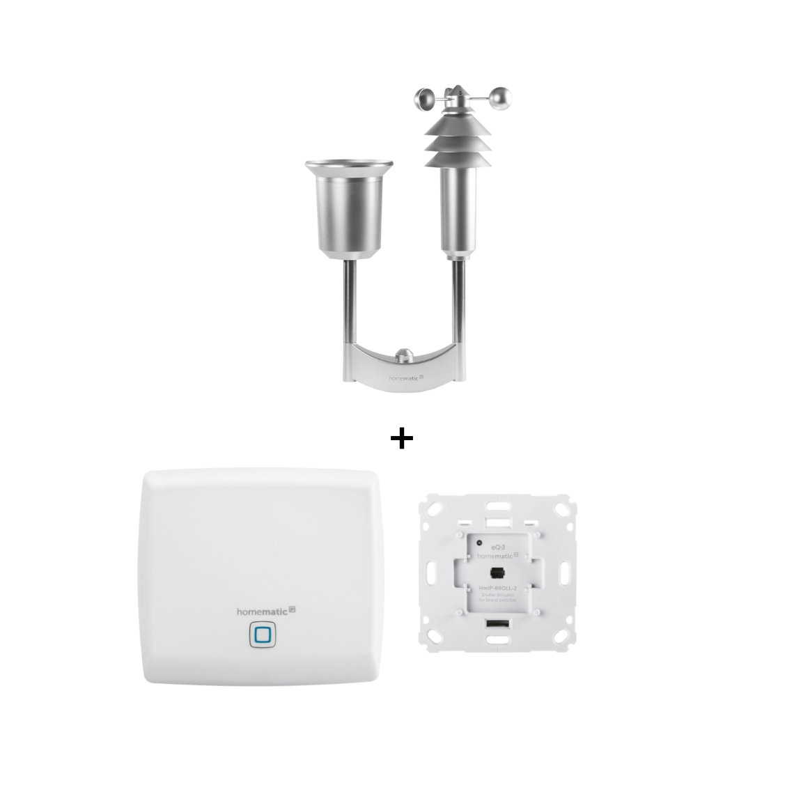 Homematic IP Starter Set Wetterstation mit Wettersensor - Plus und Rollladenaktor