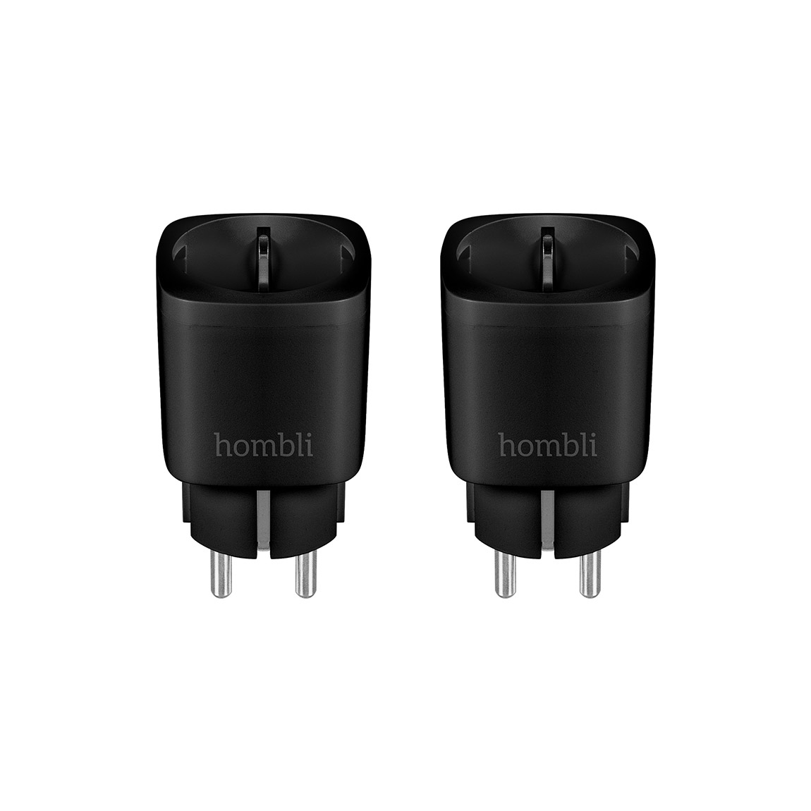 Hombli Smart Steckdose Schwarz 2er-Pack - Smarter Zwischenstecker