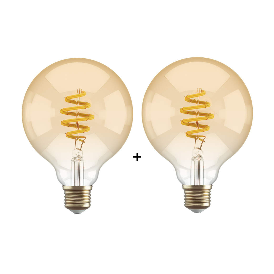 Hombli Filament Bulb CCT E27 G95-Amber 2er-Set