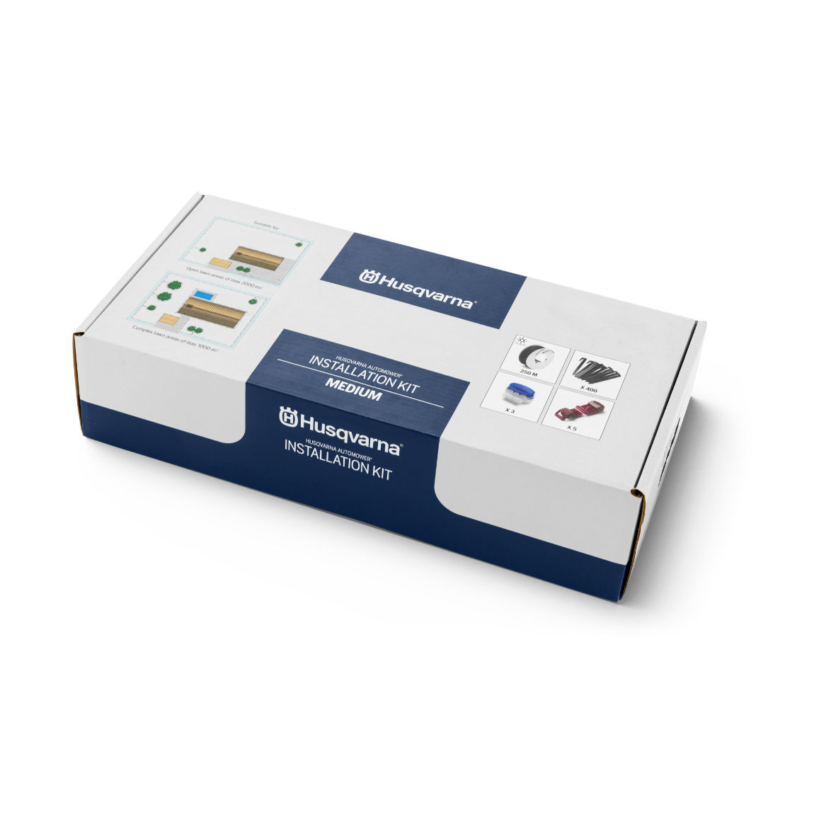 Husqvarna Installations-Kit M - 250 m Kabel - Weiß