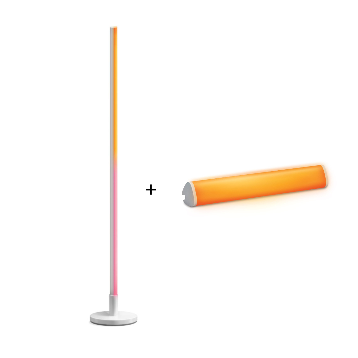 WiZ Pole Stehleuchte Tunable White & Color 1080lm Einzelpack + Light Bar