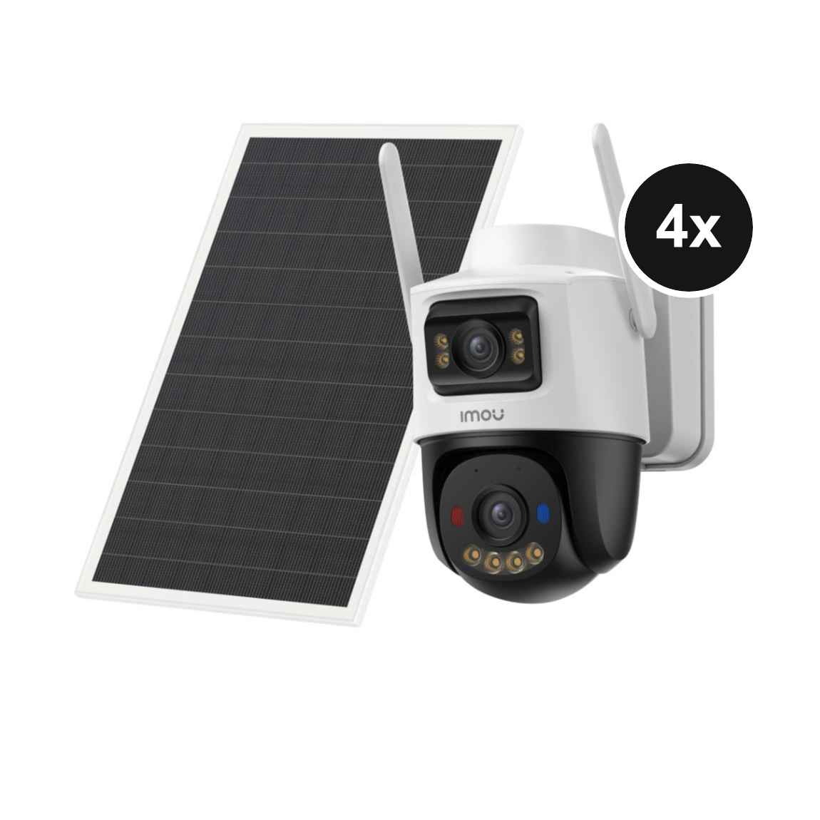Imou AOV Dual Kit 5+5MP - 10MP Dual-Lens WLAN & 4G Außenkamera mit Solarpanel & Always-On-Video - 4er-Set