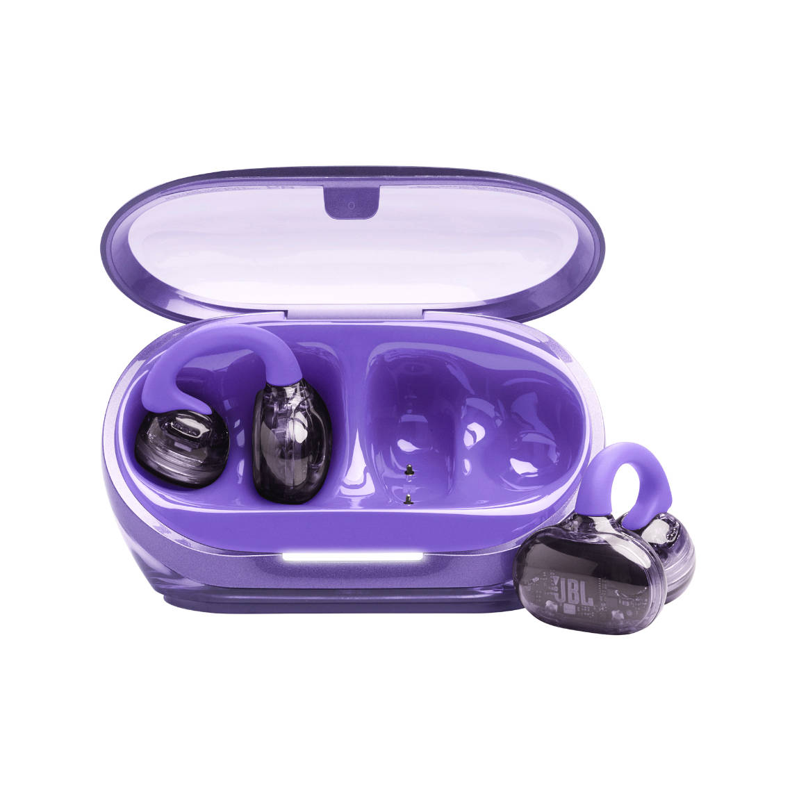 Kopfhörer JBL Soundgear Clips True Wireless Bluetooth mit Geräuschunterdrückung, IP54, Lila
