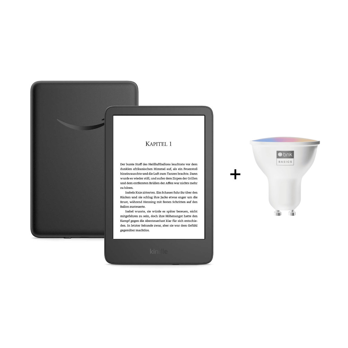 Amazon Kindle (16GB) - Mit Werbung + tink Basics Matter White & Color GU10 Bulb