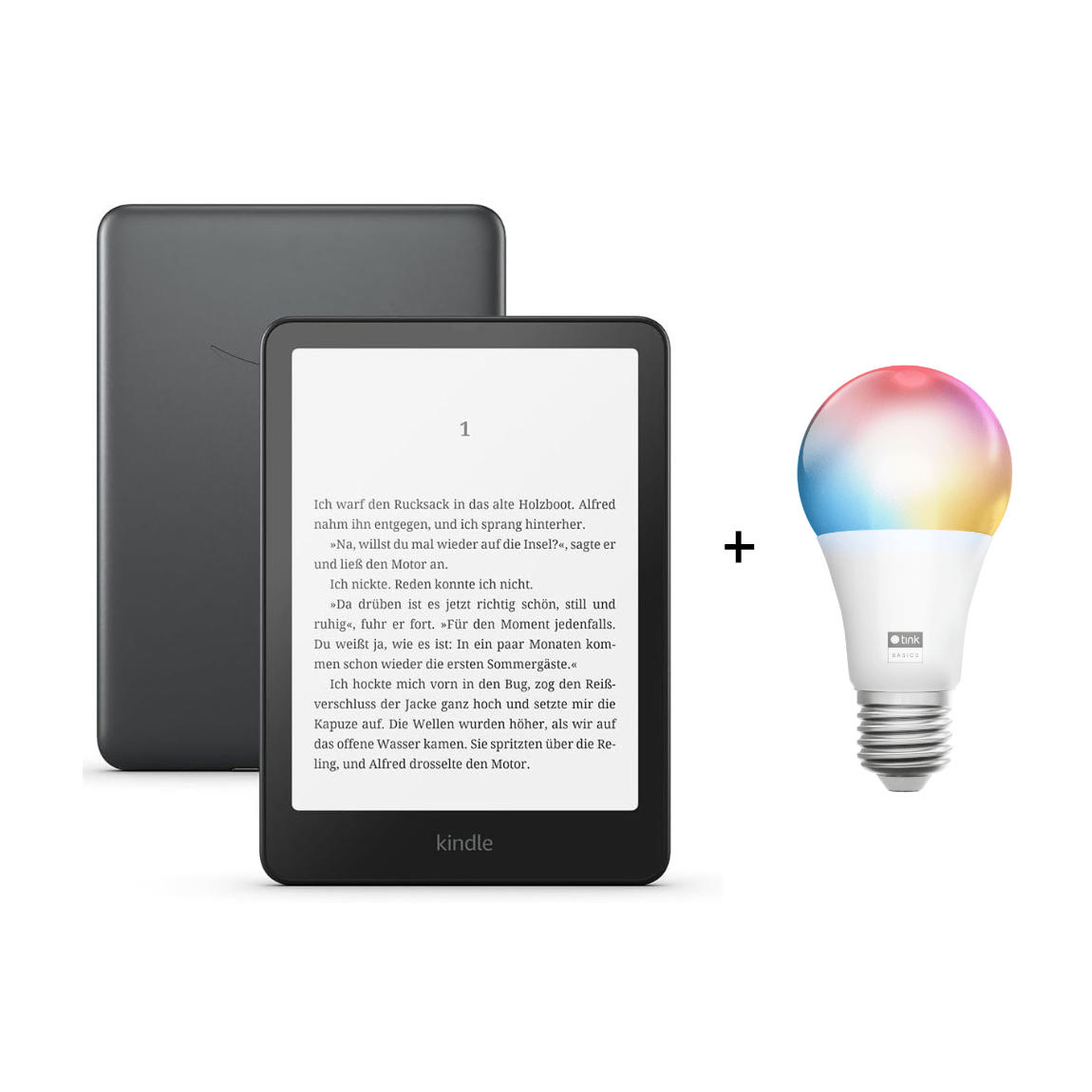 Amazon Kindle Paperwhite Signature Edition - 2024 (32 GB) + tink Basics Matter White & Color E27 Bulb