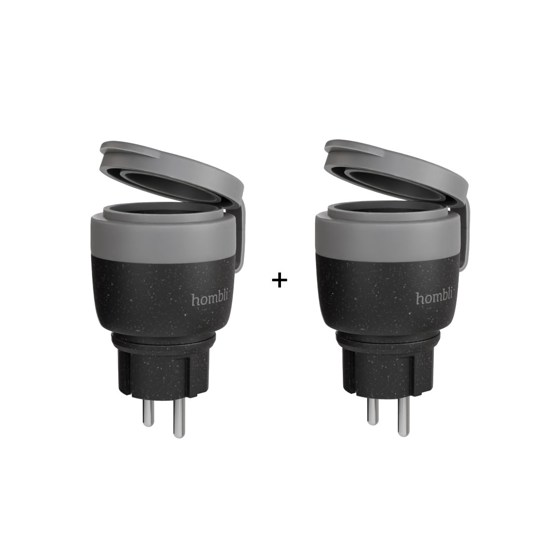 Hombli Outdoor Socket 2 - Zwischenstecker f&uuml;r drau&szlig;en - 2er-Set