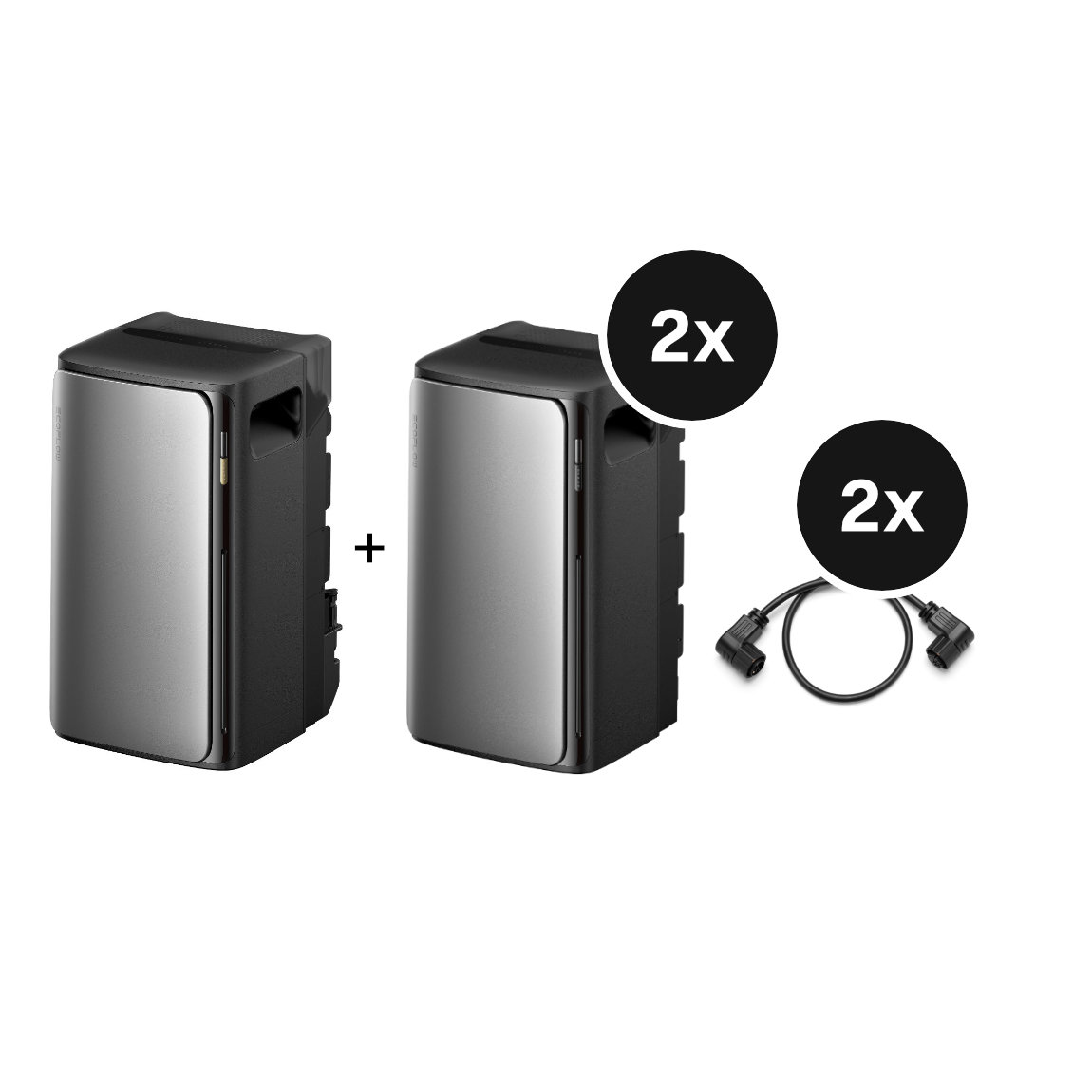 EcoFlow Erweiterungs-Set - STREAM Ultra Solarspeicher + 5x AC Pro Zusatzbatterie + 5x Parallelverbindungskabel (0% MwSt. für PV)