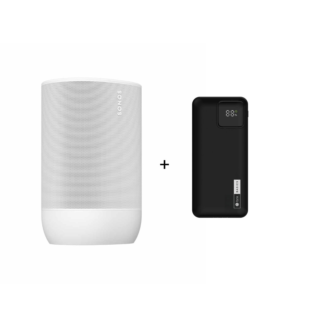 Sonos Move 2 - Weiß + tink Basics Powerbank - 20.000 mAh 20W
