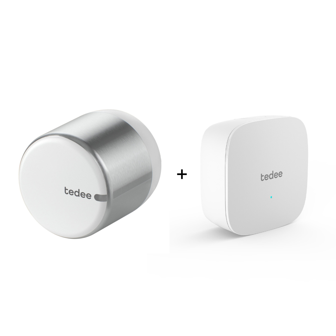 tedee Starter Set - mit Bridge + Lock GO 2 Türschloss - Aluminium