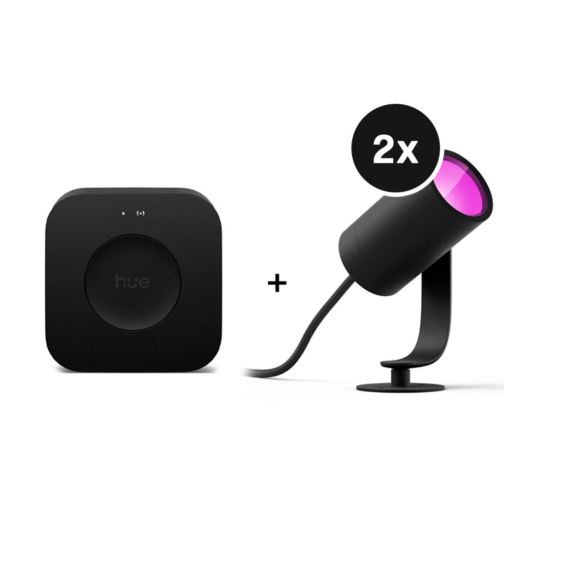 Philips Hue Lily Basis Kit + Erweiterung + Bridge Pro (+GRATIS Hombli Lichterkette)