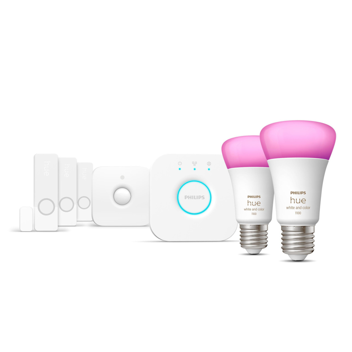 Philips Hue Secure Sensoren Starter-Set inkl. Hue Bridge - Weiß