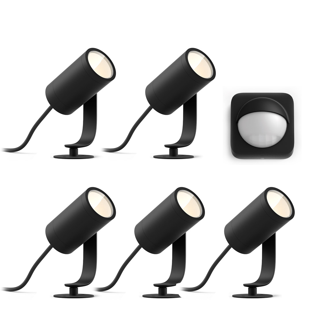 Philips Hue Lily Komplettset - LED Spots + Outdoor Sensor (+GRATIS Hombli Lichterkette)