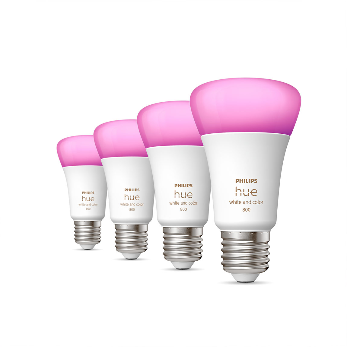 Philips Hue White & Color Ambiance E27 Viererpack 800lm - Weiß