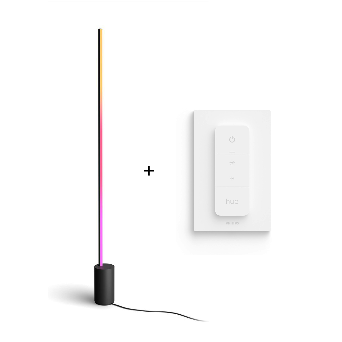 Philips Hue Gradient Signe Stehleuchte - Schwarz + Dimmschalter