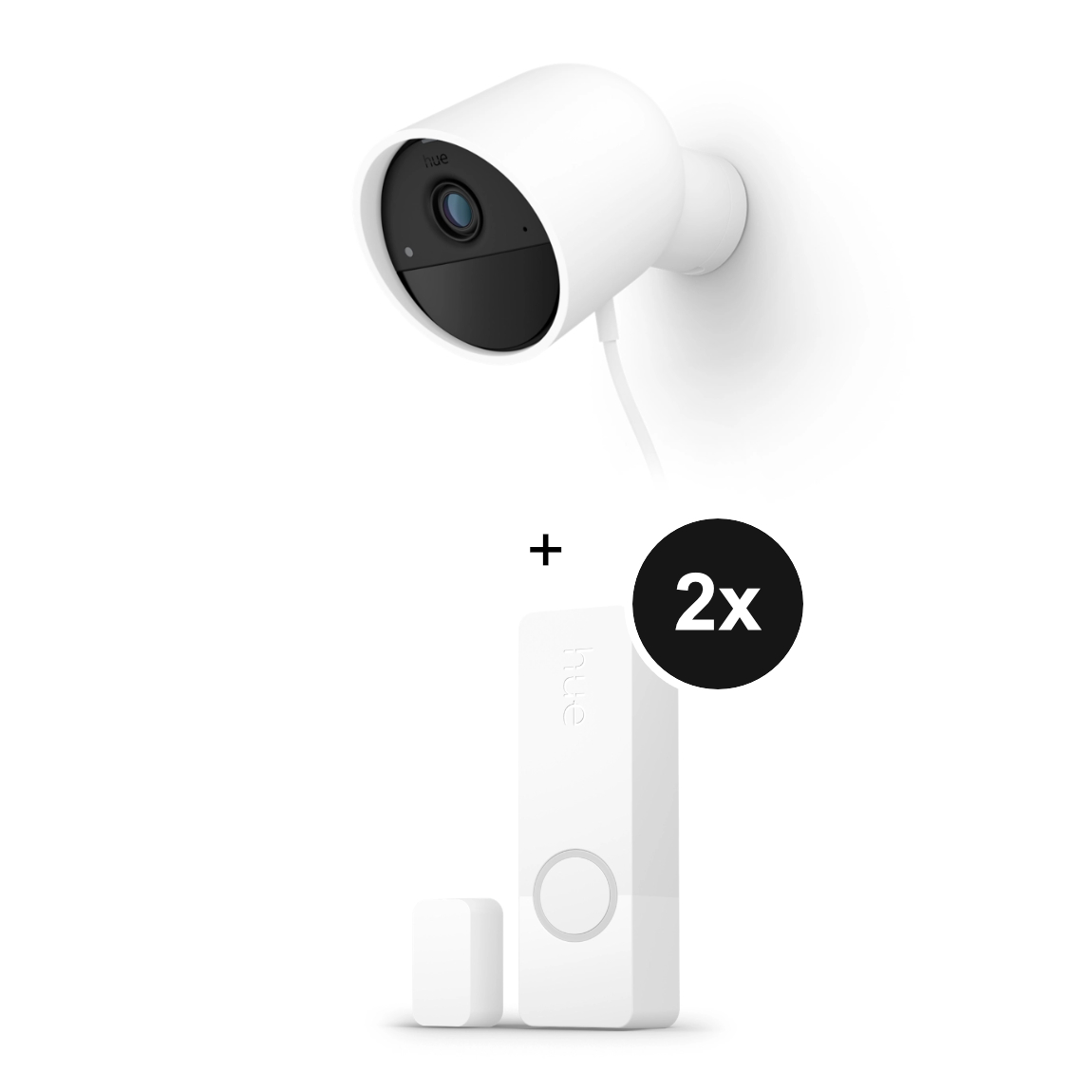 Philips Hue Set - mit Secure kabelgebundene Kamera + 2 Kontaktsensoren