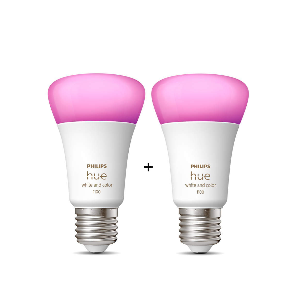 Philips Hue White and Color Ambiance E27 LED Lampe 1100 lm - 2er-Set
