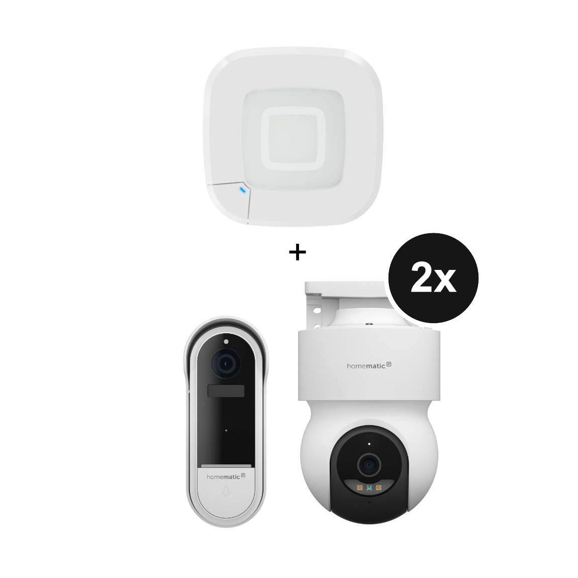 Homematic IP Starter Set - mit Access Point 2, 2 Außenkameras + Video-Türklingel