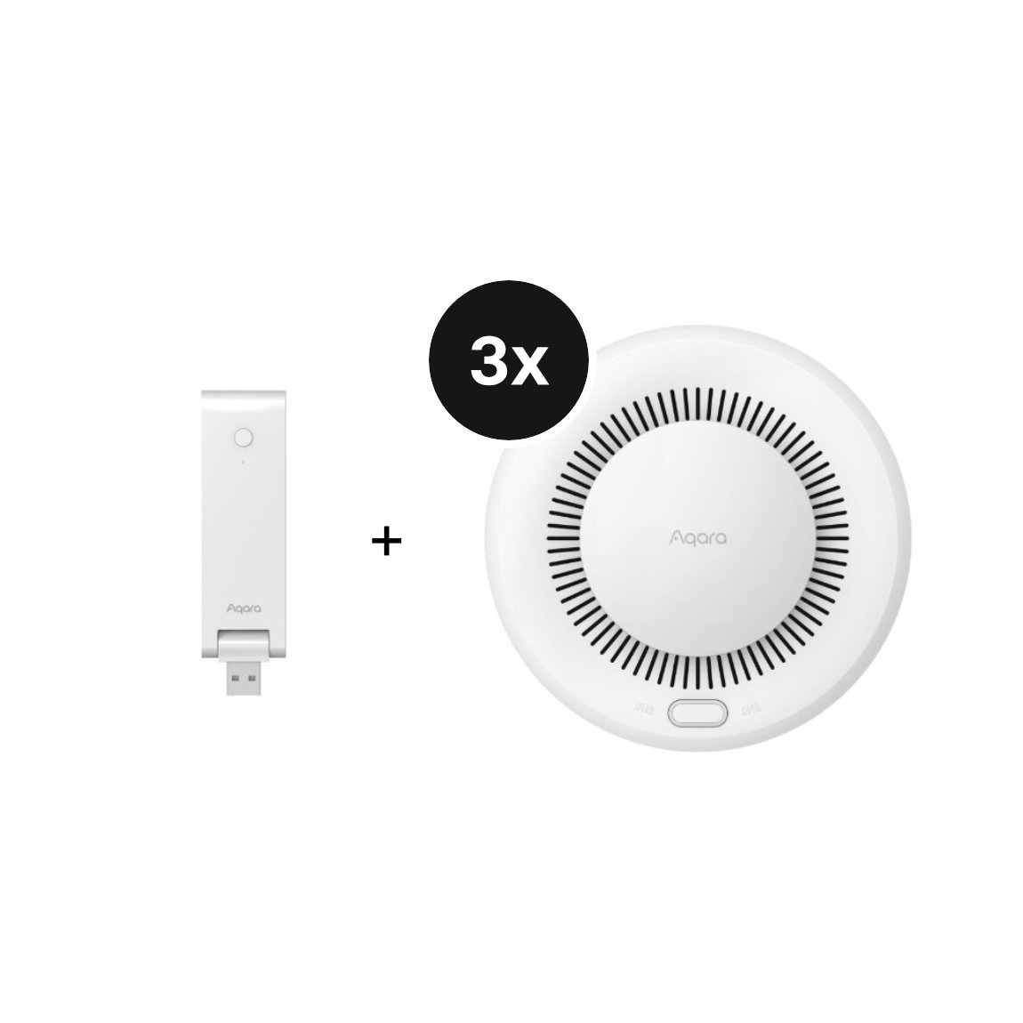 Aqara Starter Set - mit Hub M100 und 3 Rauchwarnmeldern