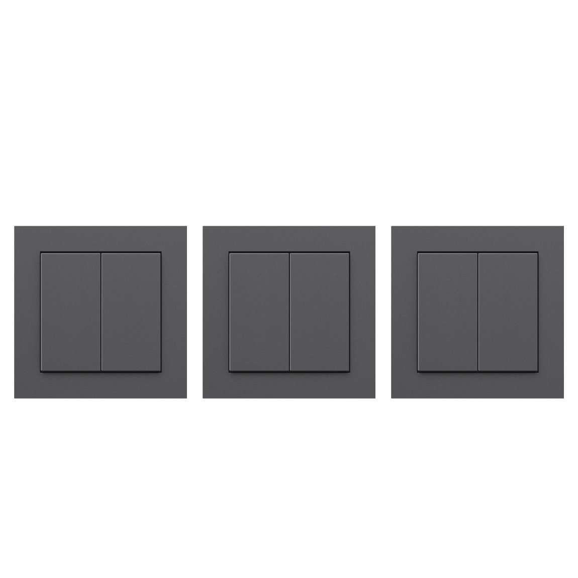 Senic Friends of Hue Smart Switch - Smarter Lichtschalter 3er-Pack - Anthrazit