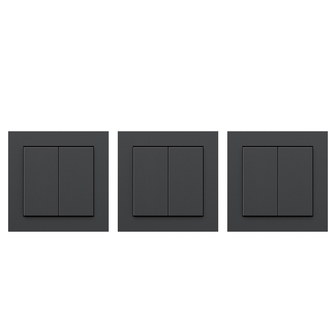 Senic Friends of Hue Smart Switch - Smarter Lichtschalter 3er-Pack - Schwarz