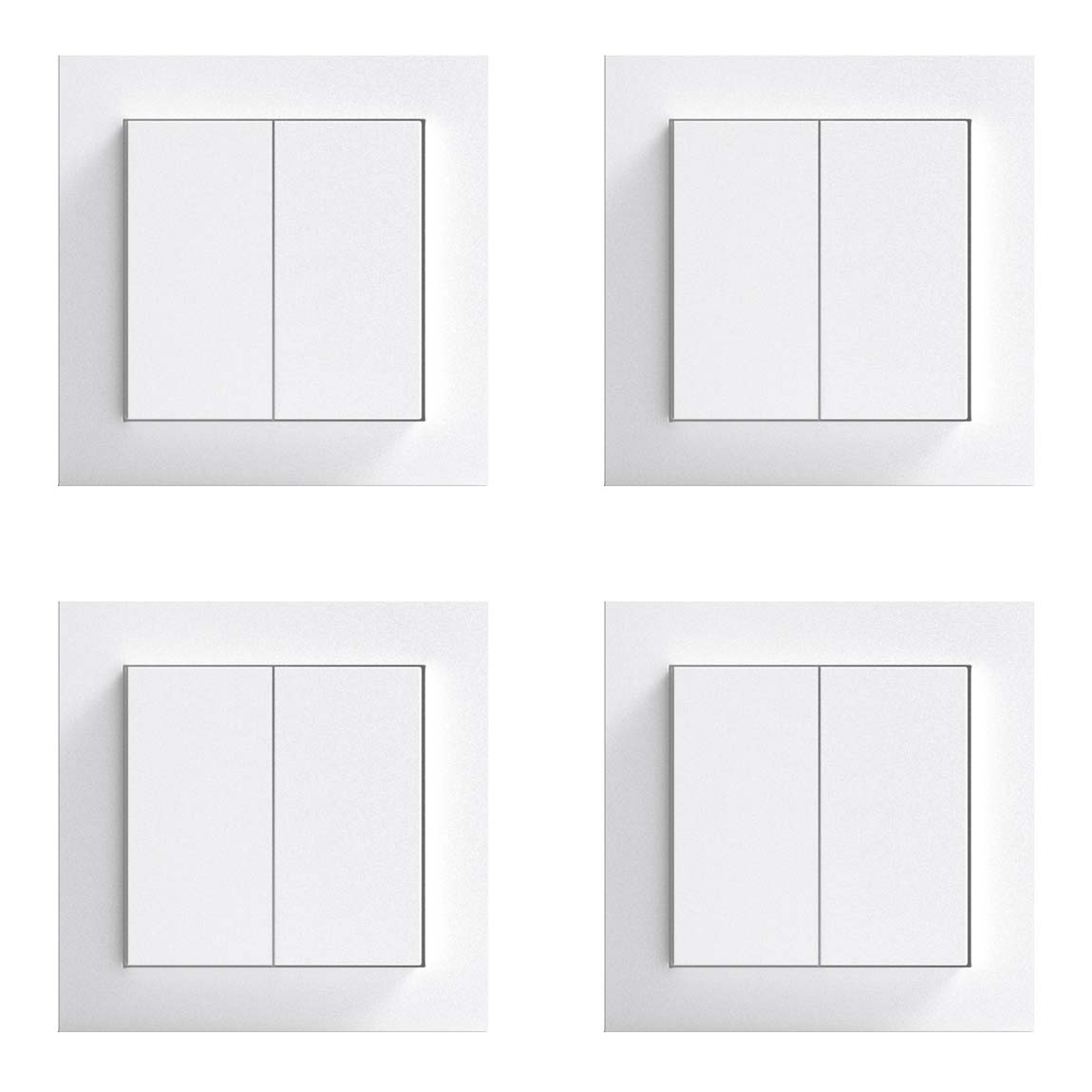Senic Friends of Hue Smart Switch - Smarter Lichtschalter ohne Strom-/Batteriebedarf 4er-Set