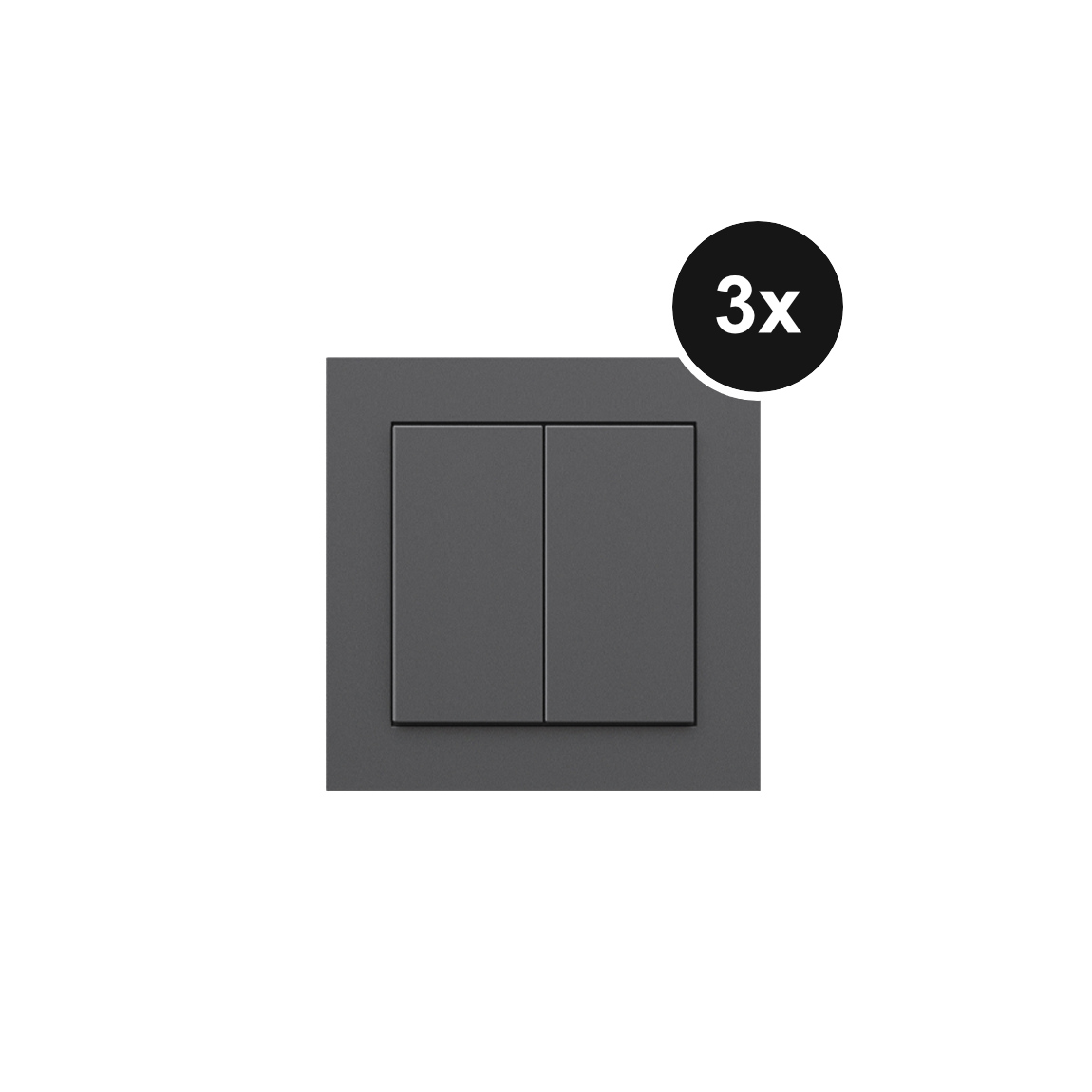 Senic Friends of Hue Smart Switch - Smarter Lichtschalter  3er-Pack - Anthrazit