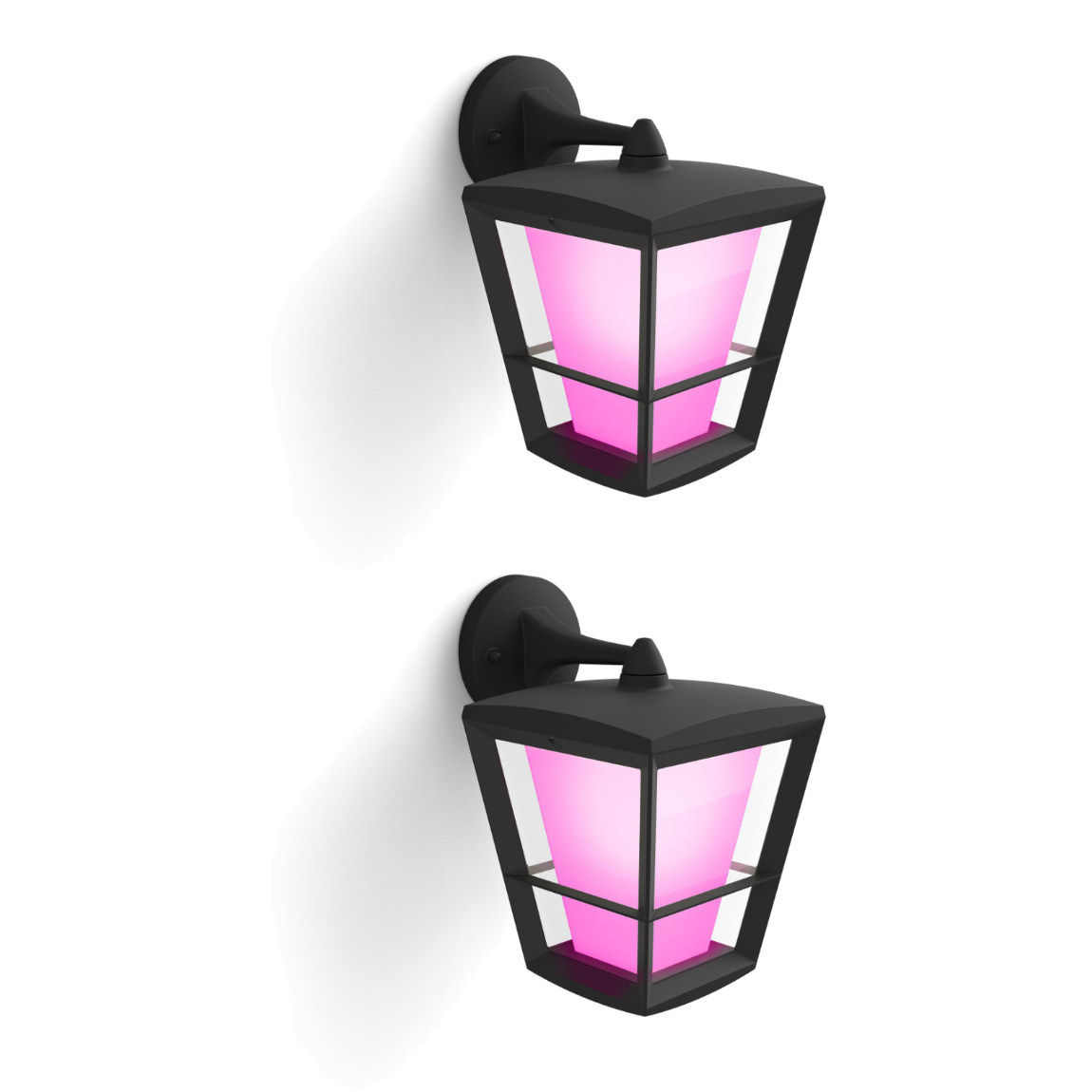 Philips Hue White & Color Ambiance Econic Wandleuchte Hängend 1140 lm - 2er-Set (+GRATIS Hombli Lichterkette)