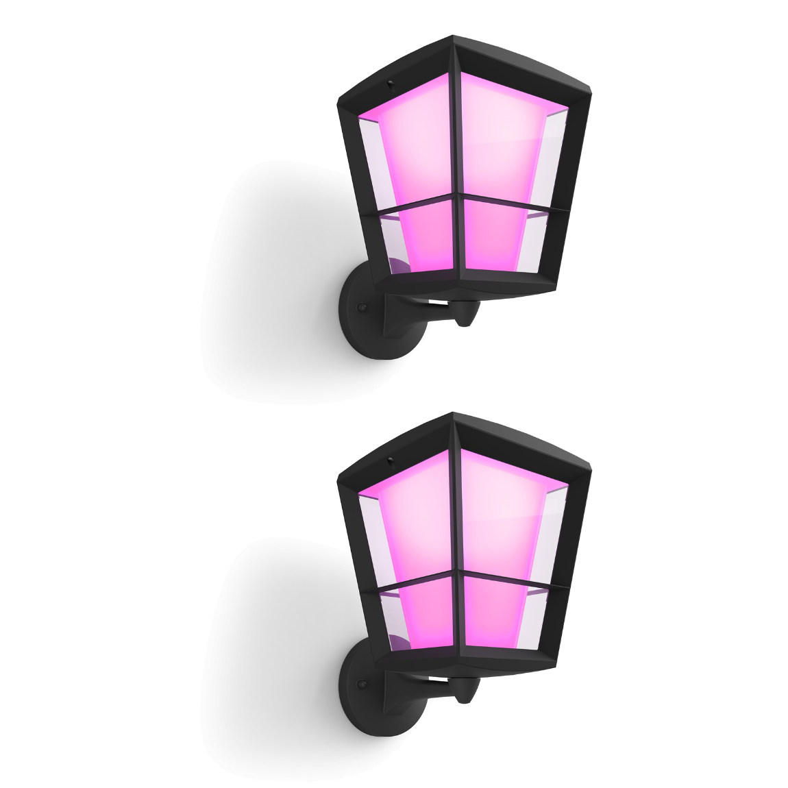 Philips Hue White & Color Ambiance Econic Wandleuchte stehend 1140 lm - 2er-Set (+GRATIS Hombli Lichterkette)