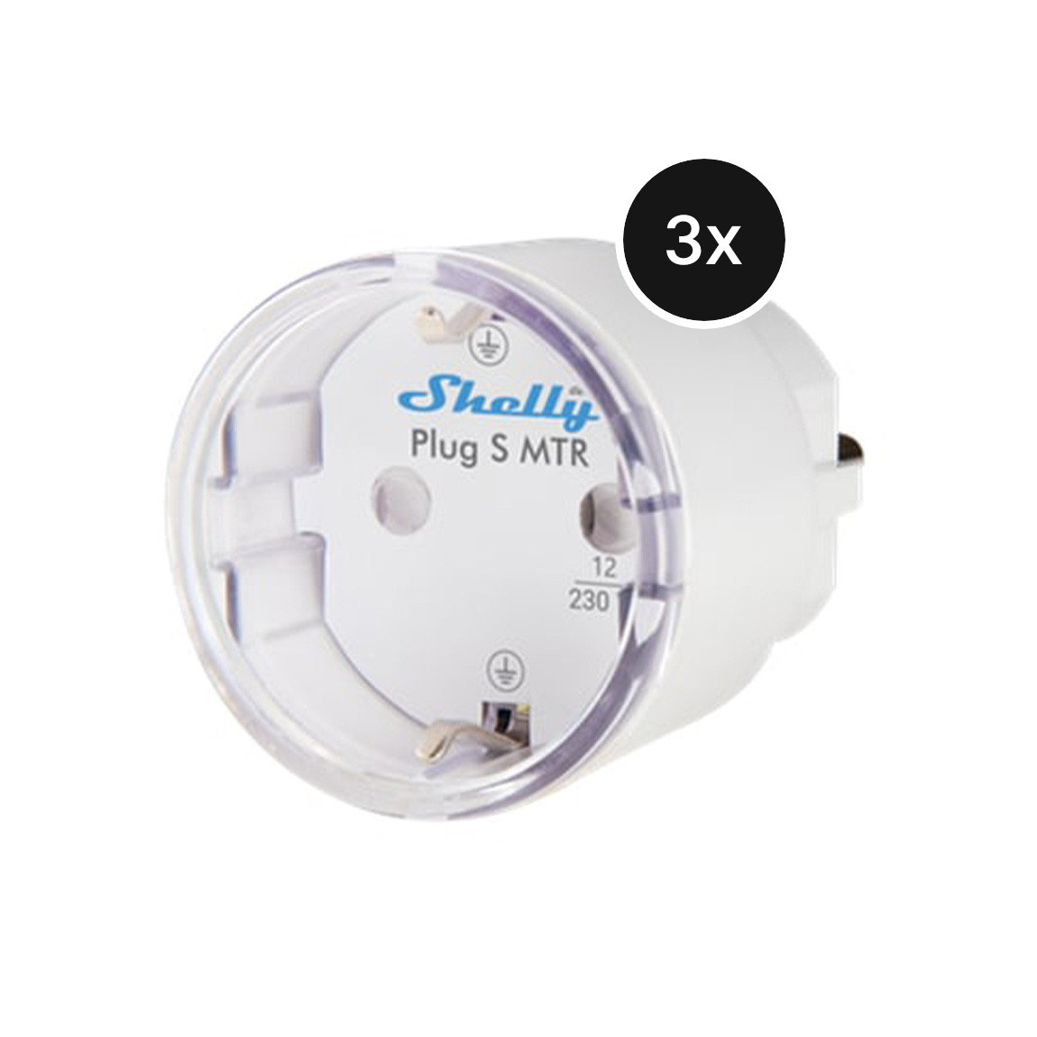 Shelly Plug S (Gen 3) - Zwischenstecker mit Matter - 3er-Set