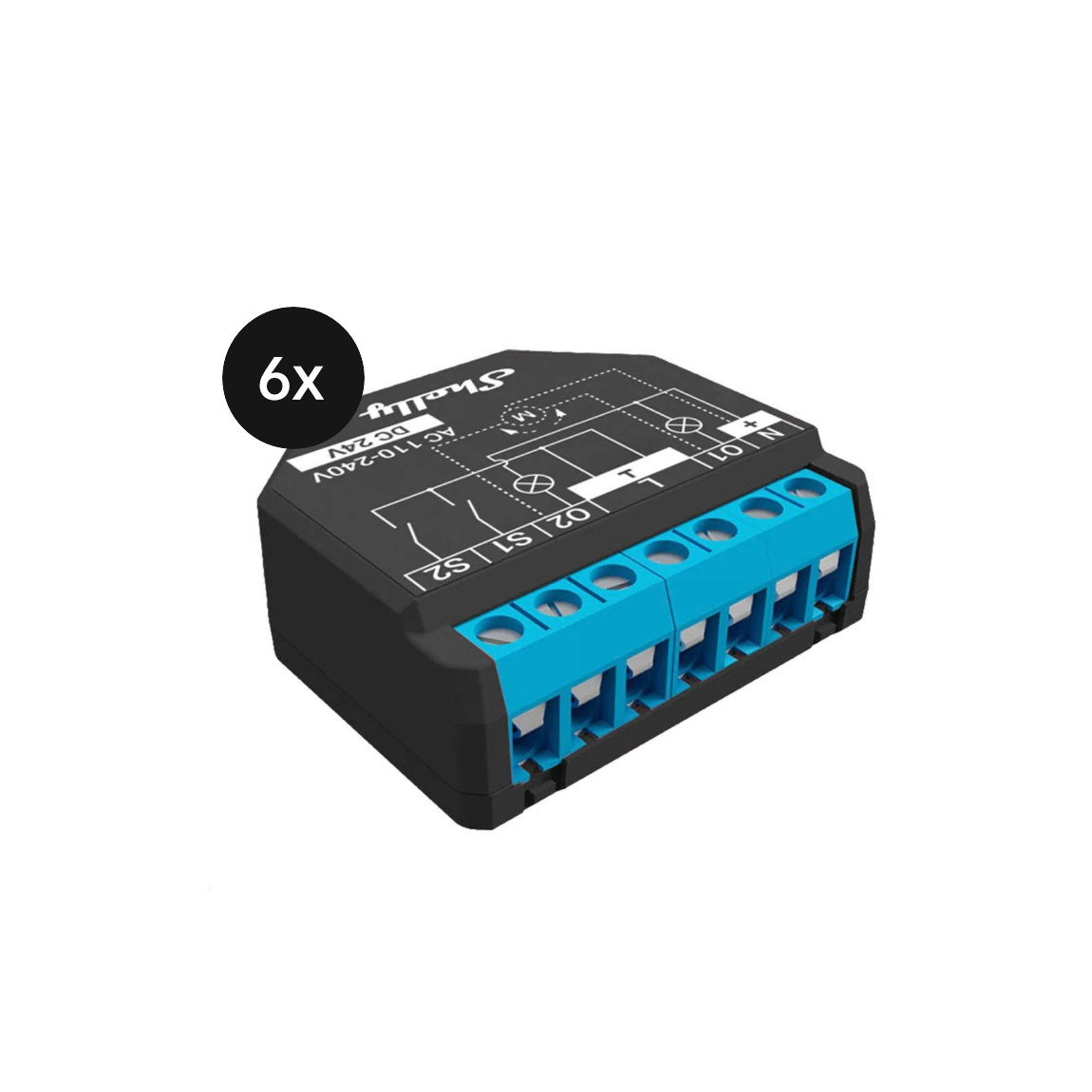 Shelly Plus 2PM 5+1 Set - Smart WLAN 2-Kanal Relais max. 16A