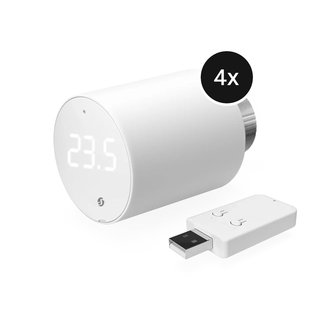 Shelly BLU TRV - Heizk&ouml;rperthermostat - 4er-Set (+12 Monate GRATIS Shelly Premium)
