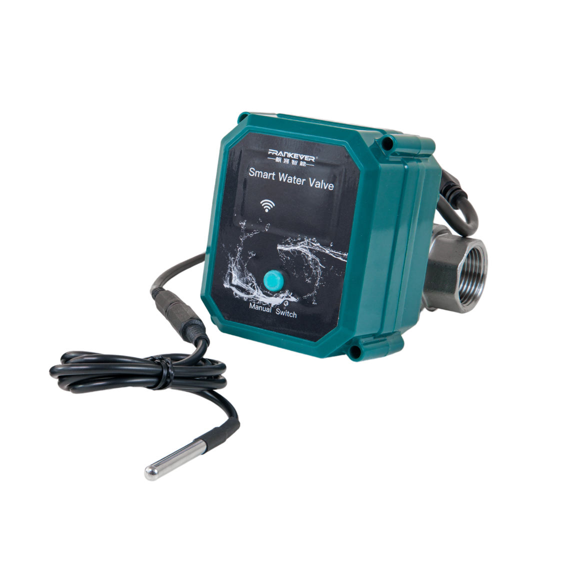 FrankEver Smart Water Valve powered by Shelly - Intelligentes Wasserventil - DN20 - Grün (+12 Monate GRATIS Shelly Premium)