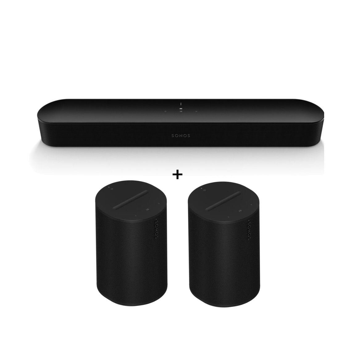 Sonos Entertainment Set - mit Beam Gen 2 und 2x Era 100 - Schwarz