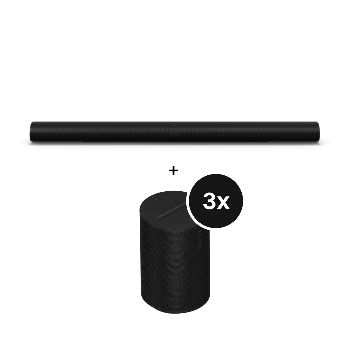 Sonos Entertainment Set - mit Arc Ultra und 3x Era 100 - Schwarz