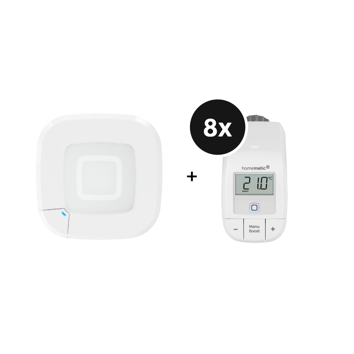 Homematic IP Starter-Set Heizen mit 8 Heizkörperthermostaten Basic - mit Access Point 2