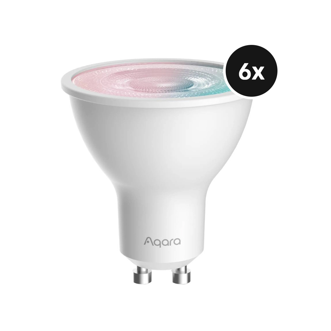 Aqara LED-Gl&uuml;hbirne T2 (GU10, RGB CCT), Matter over Thread / ZigBee, Wei&szlig; (2000 K-9000 K) + RGB mit 16 Millionen Farben, 30 W &Auml;quival.