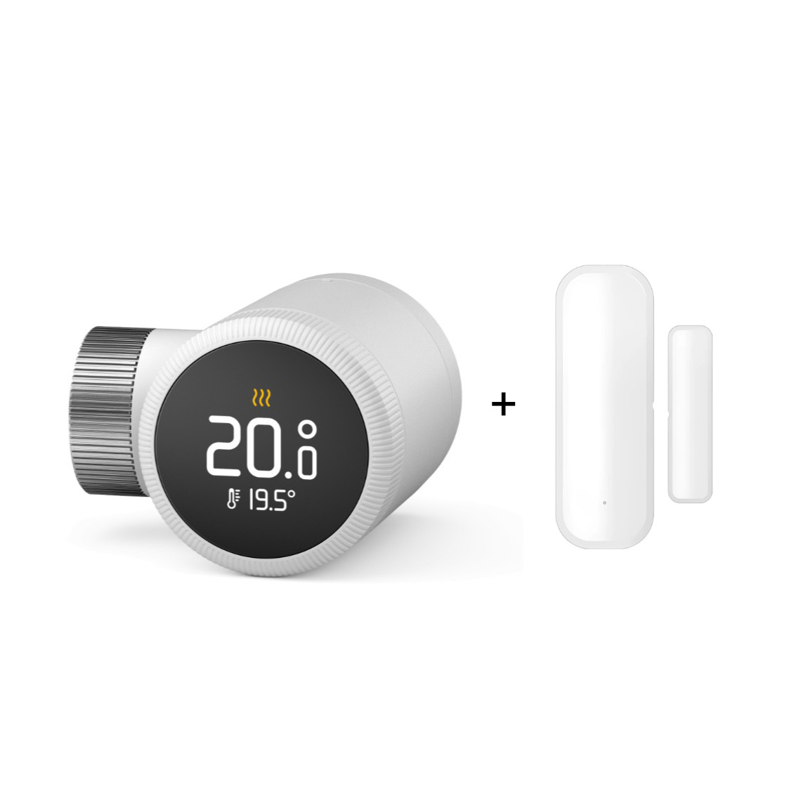 tado° X Smartes Heizkörper-Thermostat + tink Basics Matter Smart Door & Window Sensor