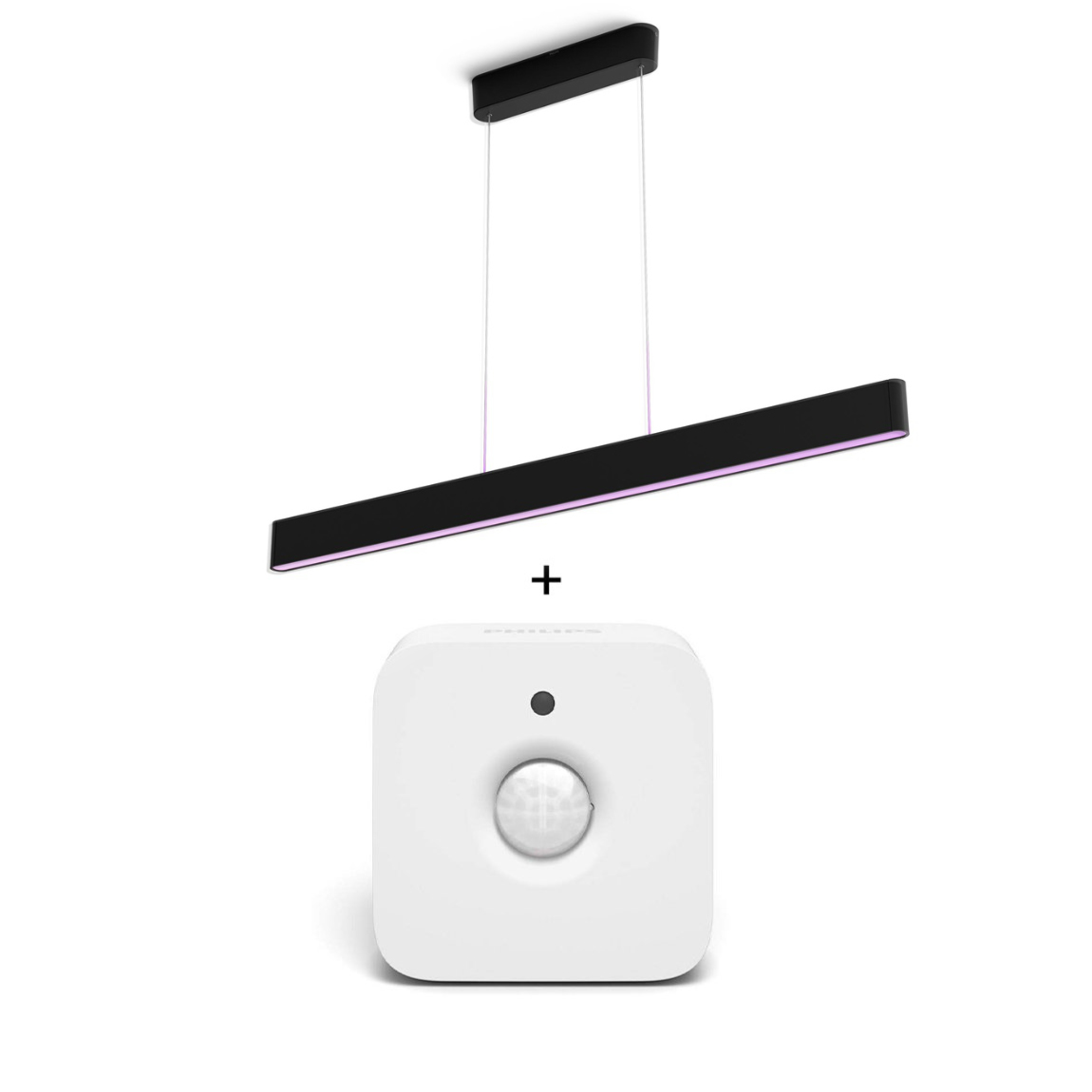 Philips Hue White & Color Ambiance Ensis Pendelleuchte 5500lm - Schwarz + Bewegungsmelder